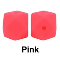 Perle in silicone rosa #3 ottagonali 17mm per gioielli da dentizione neonato e fai-da-te - 3# Rosa