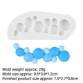 White silicone mold for making blue bubble chain cake decorations and borders - 3# A967 / Gray