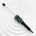 Penna con perline fai-da-te nera con cristalli colorati e strass lucenti per regali creativi - Nero