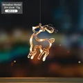 Luce LED a sospensione a forma di renna bianco caldo per decorazioni natalizie 19x12cm - Stile Alce