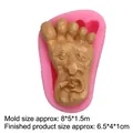 Halloween siliconen mal voor fondant met gedetailleerde voetvorm en gezichtsopbouw - Voet Stijl (Roze)
