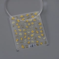 Autocollants à ongles gaufrés avec fleurs jaunes et feuilles vertes motif floral TS-2833 - Petite fleur jaune fraîche (TS-2833)