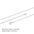 Water wave S925 sterling silver chain necklace 40+5cm with spring clasp for women - Water Wave Chain