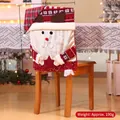 Weihnachts-Stuhlbezug Rentier mit kariertem Hut, Größe 46x50cm und Gewicht 190g - Elch