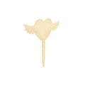 Unfinished wooden heart with wings design plant marker and cake topper decoration - Heart & Wings Shape