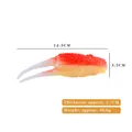 Lifelike artificial crab claw model 12.5cm red and white realistic food prop - Big Crab Claw - No Buckle Model