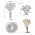 Ghost silhouette silicone mold set for Halloween LED lights with size specifications - Ghost Silhouette Light (3-Piece Set)