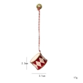 Red and white drum Christmas ornament with metal ring and twine hanger - Red and White Drum