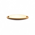 Connettore ovale dorato in acciaio inossidabile con doppio foro per gioielli DIY - 6x25mm / Oro