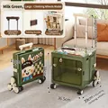 Grand chariot pliable vert menthe pour animaux avec roues et porte avant transparente - Double porte-Roues d'escalade / L / Vert