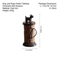 Vintage cast iron dog twine holder with hemp rope and scissors for home decor - Standing Dog Winder 8813