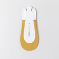 Ginger yellow ice silk invisible boat sock for women on white display cardboard - One Size / Yellow
