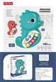 Educational seahorse musical toy for toddlers with colorful piano keys in red and green - Seahorse Electronic Piano (Red)