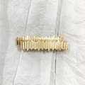 Golden geometric alloy hair clip featuring a unique wavy textured surface and spring design - 16# Gold (Vertical Wavy)