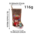 Leuchtende Weihnachtsstrumpf mit LED-Lichtern, Plüschrand und Schneemann-Motiv - Schneemann