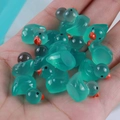 Luminous blue-green resin cartoon ducks for DIY micro landscape and crafts - Lake Blue