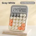 Mechanical calculator in grey and white with orange accents and 12-digit display - Silent Greyish White 817 New Gradient