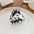 Fashionable marble patterned acetate hair claw clip with black and white texture - Cow Pattern