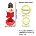 Inflatable Nutcracker ring toss game with red base and colorful plastic rings - Red Nutcracker Soldier Ring Toss (2 Rings)