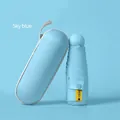 Sky blue ultra-light capsule umbrella with matching hard case and UPF50+ protection - Five-Fold Manual Style (With Capsule Case) / Sky Blue