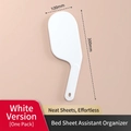 White bedding sheet tucker tool made of durable plastic for mattress lifting - 1 Piece / White
