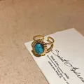 Oval Turquoise Rope Style (2# Ring)