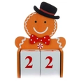 Adventskalender aus Holz Lebkuchenmann zeigt Tag 22 bis Weihnachten Dekoration - Herrenstil