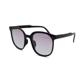 Foldable oversized sunglasses with black thick frames and purple gradient lenses - 2nd Gen - Dark Plum Purple