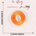 Orange and white circular embroidery patch with 2.5cm diameter and 0.4g weight - Letter-O