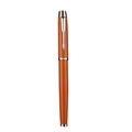 Sleek bright orange business rollerball pen with iconic silver arrow clip design - Matte Orange with Silver Trim