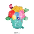 Mother's Day flower bouquet foil balloon with Spanish Feliz Día Mamá print 62x64cm - Spanish Mother's Day Flower Garden