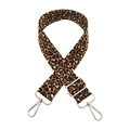 3.8cm leopard print replacement shoulder strap with silver hardware for crossbody bags - Brown Leopard + Silver Buckle