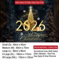 Golden reindeer and snowflake Christmas window stickers for festive shop glass decor - Small (40*45CM) / Gold