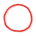 Bracelet empilable en perles rouges pour couples avec des perles lisses et rondes - Rouge