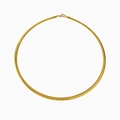 Klassische 18K vergoldete Titanstahl Omega Schlangenkette mit robustem Karabinerverschluss - 4mm Breite / Gold