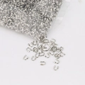 Silver U-shaped wire guards for jewelry making, durable metal wire protectors - White K/Silver