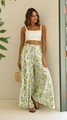 Pantalon large pour femme à imprimé ananas avec taille haute et cordon de serrage - Imprimé Ananas