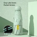 UPF50+ pocket sun umbrella in gray lake green with reinforced fiber double ribs - Grey Lake Green (Double Keel)