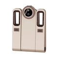 Foldable electric shoe dryer in champagne gold with LED display showing 48 degrees - Bomber Wall-Mounted