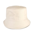Classic beige cotton bucket hat in premium twill fabric for sun protection - Beige