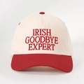 Classic contrast baseball cap with Irish Goodbye embroidery in red and cream - Off-white Spliced Red