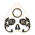 Spilla gotica a forma di teschio planchette con testo yes/no in nero oro e bianco - Stile Teschio Planchette (XZ6602)
