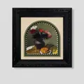 Vintage still life art painting in an ornate black embossed wooden frame - Retro Still Life (24Y60232)