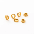 Detail of 1.8mm hole gold plated round letter beads for DIY jewelry making - Letter O / Gold