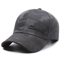 Klassische graue Camouflage Baseballkappe mit 3D-Stickerei und verstellbarem Schirm Design - Verstellbar / Dunkelgrau