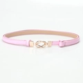 Cinturón ajustable rosa de cuero sintético para mujer con hebilla dorada en forma de nudo - 609# Rosa