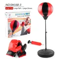 Kids inflatable boxing set with red speed ball, adjustable stand, and gloves - Large Ball And Large Gloves Set (SM168-4)