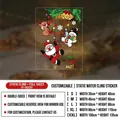 Christmas static cling stickers size chart with Santa and Reindeer window designs - Small / Santa Claus Reindeer Snowman Style (P-SD320)
