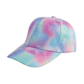 Kinder Baseballkappe mit Sternenhimmel-Muster in Rosa und Violett Verlauf - Galaxie - Grün Rosa