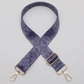 Adjustable wide replacement strap with purple snake pattern and gold lobster clasps - No.633 Snake Pattern - Gold Hook